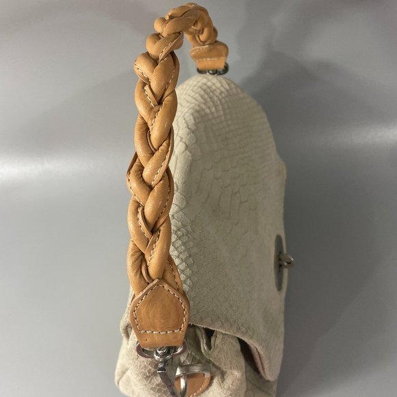 Aphròs Capri Python Print Suede Small Hobo Bag - Picture 5 of 12